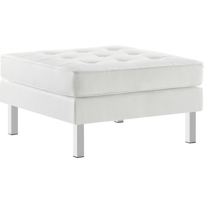 Modway Furniture Loft Tufted Vegan Leather Ottoman by Modway, 889654147954, EEI-3394