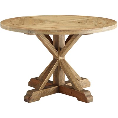 Modway Furniture Stitch 47 inch Round Pine Wood Dining Table by Modway, 889654151494, EEI-3492