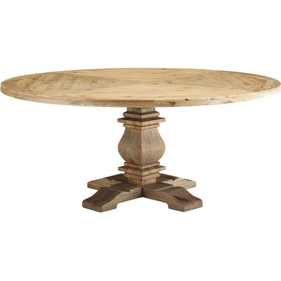 Modway Furniture Column 71 inch Round Pine Wood Dining Table by Modway, 889654151524, EEI-3495