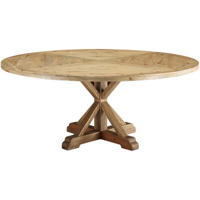 Modway Furniture Stitch 71 inch Round Pine Wood Dining Table by Modway, 889654151531, EEI-3496