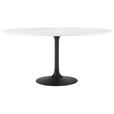 Modway Furniture Dining Room Tables, black ebony Whitesnow, Pedestal,Round, Black,White,Wood,MDF,Plywood,Oak, Bar and Dining Tables, 889654155966, EEI-3524-BLK-WHI,Standard (28-33 in)
