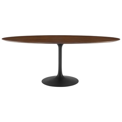 Modway Furniture Dining Room Tables, black ebony, Oval,Square, Black,WALNUT,Wood,MDF,Plywood,Oak, Bar and Dining Tables, 889654156161, EEI-3544-BLK-WAL,Standard (28-33 in)