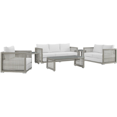 Modway Furniture Aura 6 Piece Outdoor Patio Wicker Rattan Set by Modway, 889654152910, EEI-3559