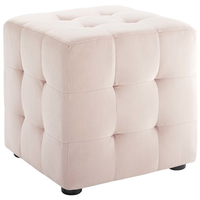 Modway Furniture Ottomans and Benches, Pink,Fuchsia,blush, Cube, Lounge Chairs and Chaises, 889654154235, EEI-3577-PNK
