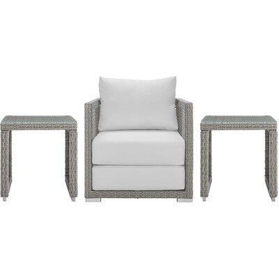 Modway Furniture Aura 3 Piece Outdoor Patio Wicker Rattan Set by Modway, 889654155171, EEI-3597