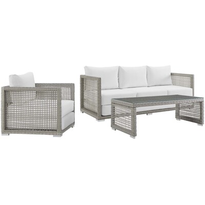 Modway Furniture Aura 3 Piece Outdoor Patio Wicker Rattan Set by Modway, 889654155232, EEI-3599