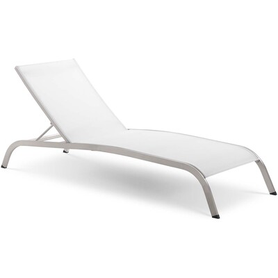 Modway Furniture Savannah Mesh Chaise Outdoor Patio Aluminum Lounge Chair by Modway, 889654156871, EEI-3721