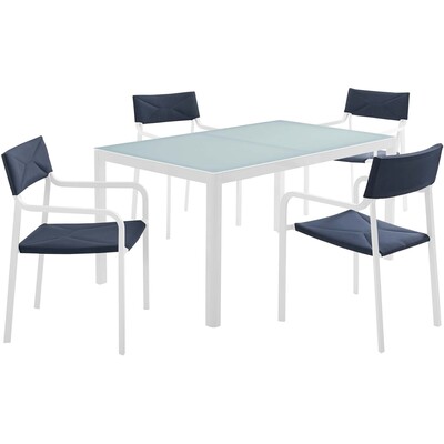 Modway Furniture Raleigh 5 Piece Outdoor Patio Aluminum Dining Set by Modway, 889654167693, EEI-3796