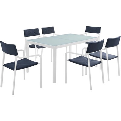 Modway Furniture Raleigh 7 Piece Outdoor Patio Aluminum Dining Set by Modway, 889654167716, EEI-3797