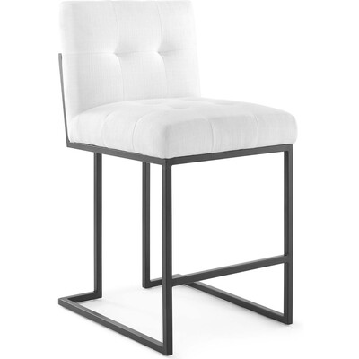 Modway Furniture Privy Black Stainless Steel Upholstered Fabric Counter Stool by Modway, 889654159568, EEI-3854
