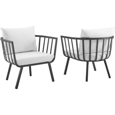 Modway Furniture Riverside Outdoor Patio Aluminum Armchair Set of 2 by Modway, 889654168119, EEI-3960