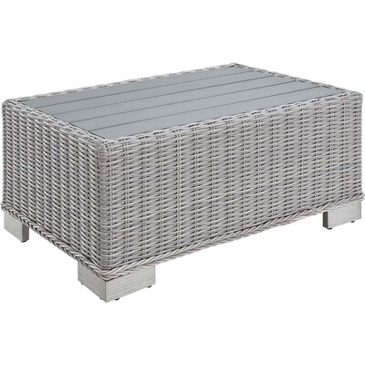 Modway Furniture Conway 32 inch Outdoor Patio Wicker Rattan Coffee Table by Modway, 889654169611, EEI-3981