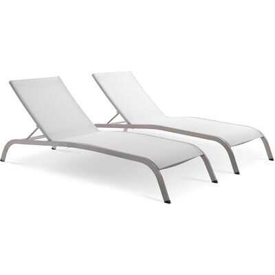 Modway Furniture Savannah Outdoor Patio Mesh Chaise Lounge Set of 2 by Modway, 889654169758, EEI-4005