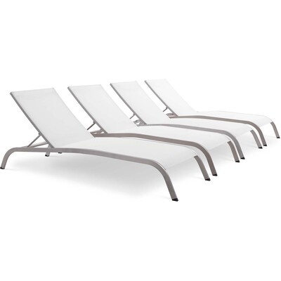Modway Furniture Savannah Outdoor Patio Mesh Chaise Lounge Set of 4 by Modway, 889654169819, EEI-4007