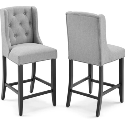 Modway Furniture Baronet Upholstered Fabric Counter Bar Stool Set of 2 by Modway, 889654998969, EEI-4020