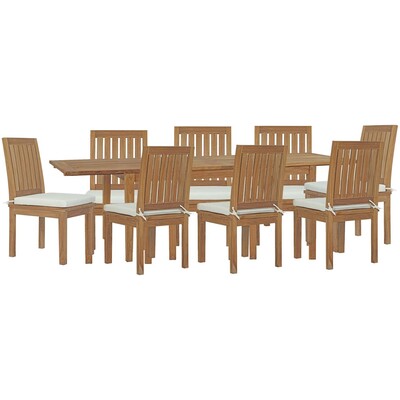 Modway Furniture Marina 9 Piece Outdoor Patio Teak Dining Set by Modway, 889654171164, EEI-4033