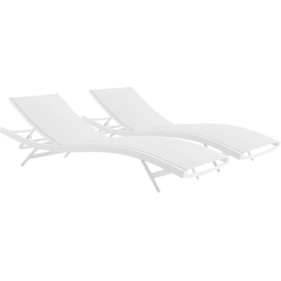 Modway Furniture Glimpse Outdoor Patio Mesh Chaise Lounge Set of 2 by Modway, 889654170730, EEI-4038