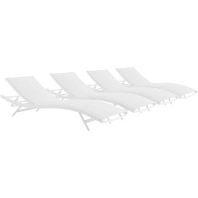 Modway Furniture Glimpse Outdoor Patio Mesh Chaise Lounge Set of 4 by Modway, 889654998822, EEI-4039