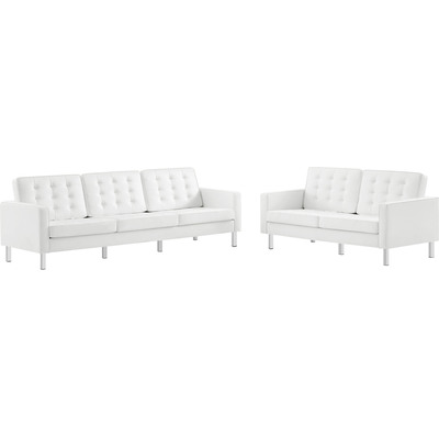Modway Furniture Loft 2-Piece Tufted Vegan Leather Furniture Set by Modway, 889654994466, EEI-4106