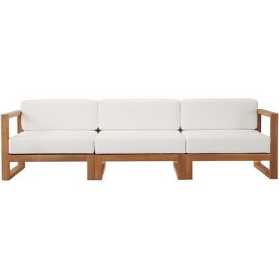 Modway Furniture Upland 3-Piece Outdoor Patio Teak Wood Sectional Sofa Set by Modway, 889654965459, EEI-4254