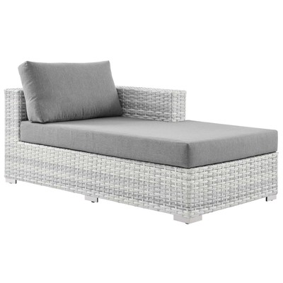 Modway Furniture Convene Outdoor Patio Right Chaise EEI-4304-LGR-GRY