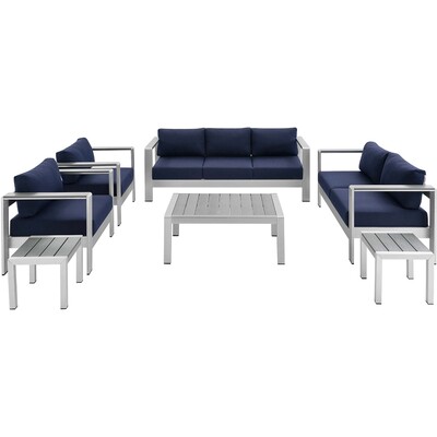 Modway Furniture Shore 7 Piece Sunbrella® Fabric Outdoor Patio Aluminum Set by Modway, 889654952152, EEI-4322