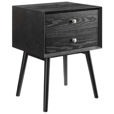 Modway Furniture Ember Wood Nightstand With USB Ports EEI-4343-BLK-BLK