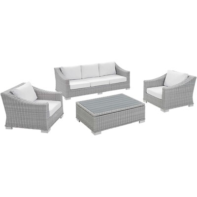 Modway Furniture Conway 4-Piece Sunbrella® Outdoor Patio Wicker Rattan Furniture Set by Modway, 889654965244, EEI-4359