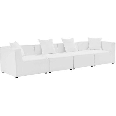 Modway Furniture Saybrook 4-Piece Outdoor Patio Upholstered Sectional Sofa by Modway, 889654955023, EEI-4381