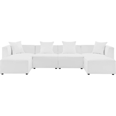 Modway Furniture Saybrook 6-Piece Outdoor Patio Upholstered Sectional Sofa by Modway, 889654954941, EEI-4383