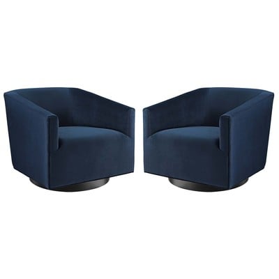 Modway Furniture Twist Swivel Chair Performance Velvet Set of 2 EEI-4427-MID