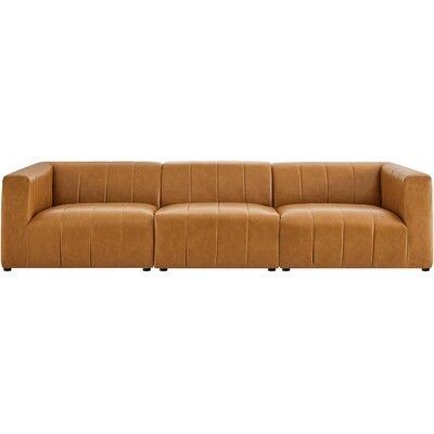 Modway Furniture Bartlett 3-Piece Vegan Leather Sofa by Modway, 889654951117, EEI-4515