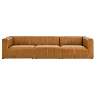 Modway Furniture Bartlett Vegan Leather 3-Piece Sofa EEI-4515-TAN