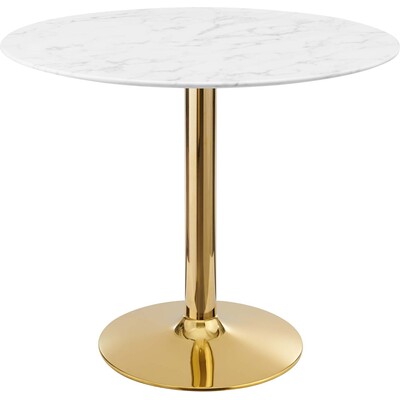 Modway Furniture Verne 35 inch Artificial Marble Dining Table by Modway, 889654926429, EEI-4549