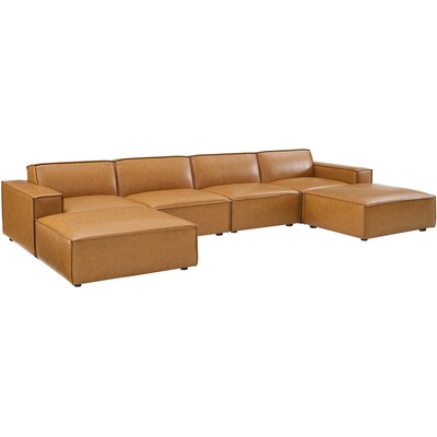 Modway Furniture Restore 6-Piece Vegan Leather Sectional Sofa by Modway, 889654955931, EEI-4713