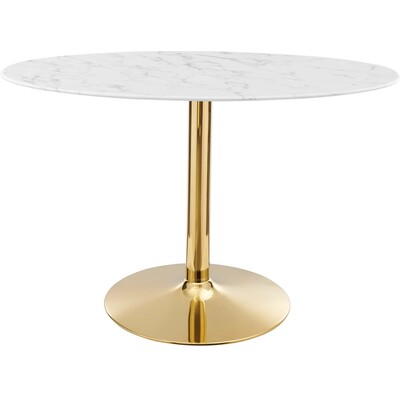 Modway Furniture Verne 48 inch Oval Artificial Marble Dining Table by Modway, 889654926245, EEI-4752