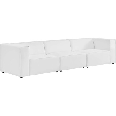 Modway Furniture Mingle 3-Piece Vegan Leather Sectional Sofa by Modway, 889654948162, EEI-4789