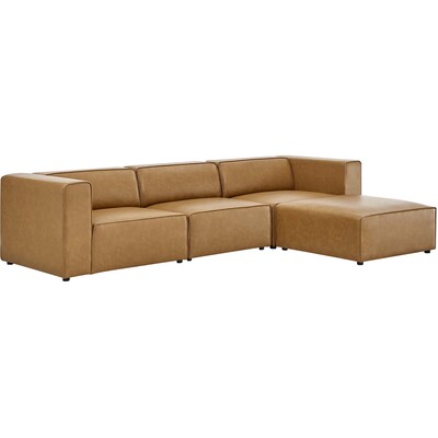 Modway Furniture Mingle Vegan Leather Sofa and Ottoman Set by Modway, 889654947301, EEI-4790
