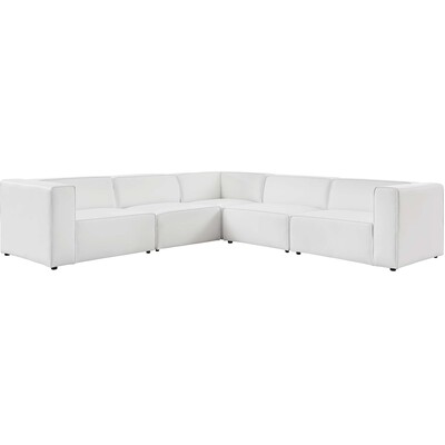 Modway Furniture Mingle 5-Piece Vegan Leather Sectional Sofa by Modway, 889654944669, EEI-4795