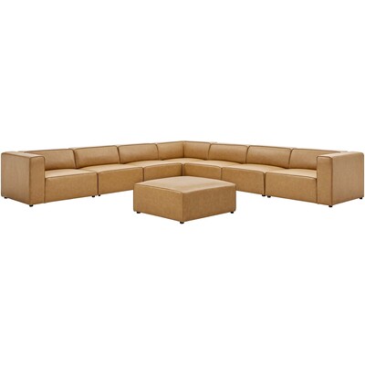 Modway Furniture Mingle 8-Piece Vegan Leather Sectional Sofa Set by Modway, 889654943808, EEI-4799