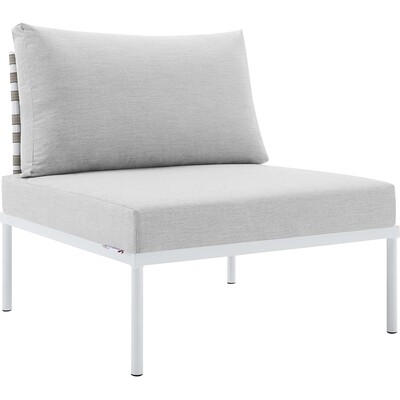 Modway Furniture Harmony Sunbrella® Basket Weave Outdoor Patio Aluminum Armless Chair by Modway, 889654946533, EEI-4958