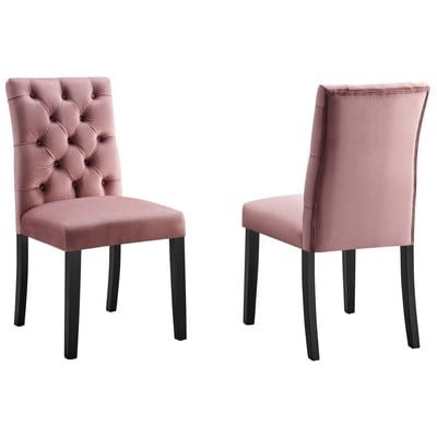 Modway Furniture Dining Room Chairs, HARDWOOD,Velvet,Wood,MDF,Plywood,Beech Wood,Bent Plywood,Brazilian Hardwoods, Dusty Rose,Velvet,Wood,Plywood, Dining Chairs, 889654957195, EEI-5011-DUS