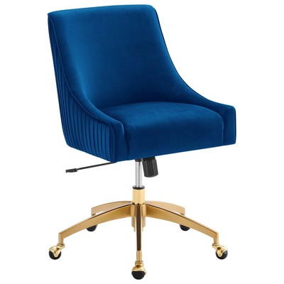 Modway Furniture Office Chairs, Swivel, Chrome,MDF,PlywoodMetal,Steel,Stainless Steel,Metal,Aluminum, Metal,Aluminum,Chrome,Stainless Steel,SteelVelvet, Office Chairs, 889654926559, EEI-5080-NAV