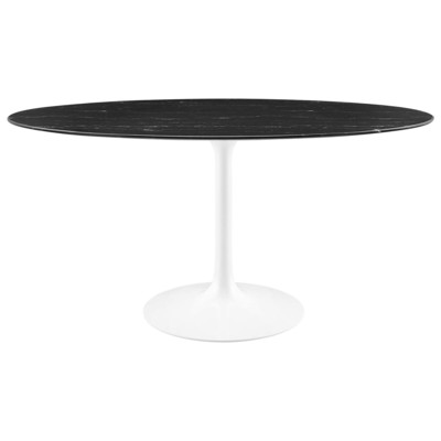 Modway Furniture Dining Room Tables, Oval,Square, Black,Metal,Aluminum,BRONZE,Iron,Gunmetal,Steel,TITANIUMWhite,Wood,MDF,Plywood,Oak, Bar and Dining Tables, 889654925859, EEI-5186-WHI-BLK,Bar (41-43 in)