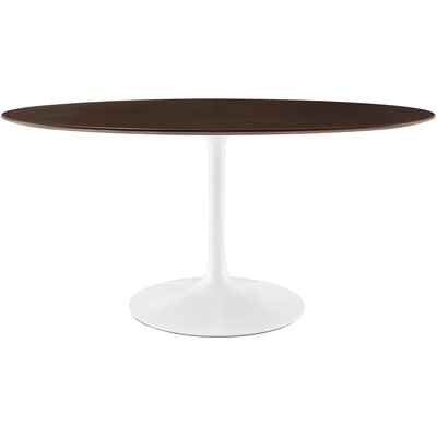 Modway Furniture Lippa 60 inch Oval Cherry Walnut Wood Dining Table by Modway, 889654925774, EEI-5194