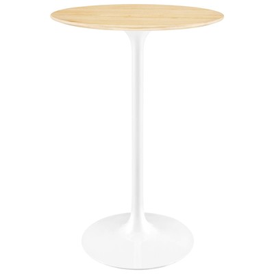 Modway Furniture Bar Tables, Square, , Bar and Dining Tables, 889654925712, EEI-5200-WHI-NAT,0 - 29.99 in
