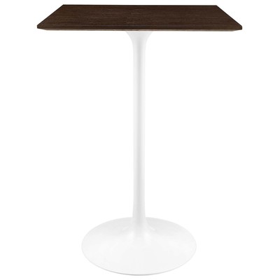 Modway Furniture Bar Tables, Square, , Bar and Dining Tables, 889654925705, EEI-5201-WHI-CHE,0 - 29.99 in