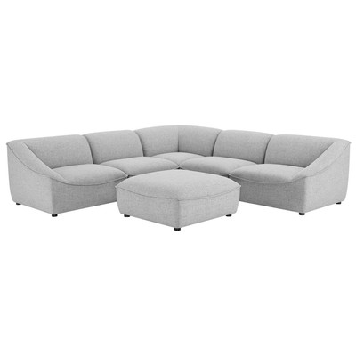 Modway Furniture Comprise 6-Piece Sectional Sofa EEI-5411-LGR