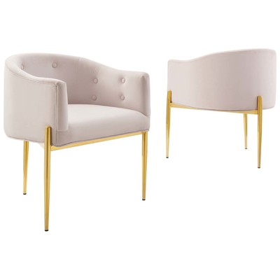 Modway Furniture Chairs, Gold,Pink,Fuchsia,blush, Accent Chairs,AccentArmChairs,Arm Chair, Sofas and Armchairs, 889654951711, EEI-5415-PNK