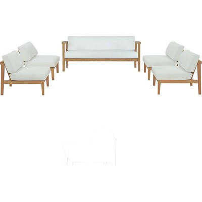 Modway Furniture Bayport 5 Piece Outdoor Patio Teak Set by Modway, 889654948193, EEI-5484